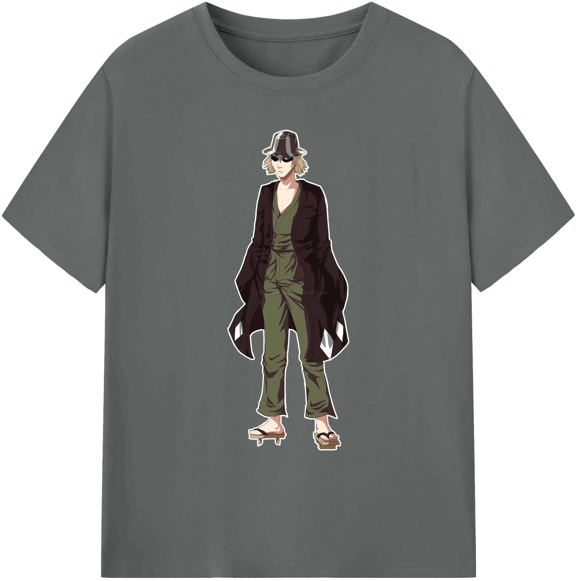 （画像用） "ブリーチ 浦原 喜助（うらはら きすけ） BLEACH Urahara Kisuke " 綿100％ メンズ半袖Tシャツ｜肌触りやわらか＆通気性